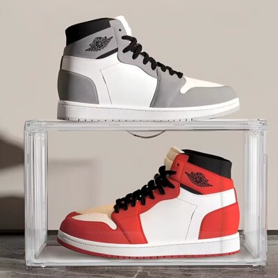 Transparente Schuhaufbewahrungsbox | Staubdichte magnetische Schuhvitrine mit Seitenöffnung