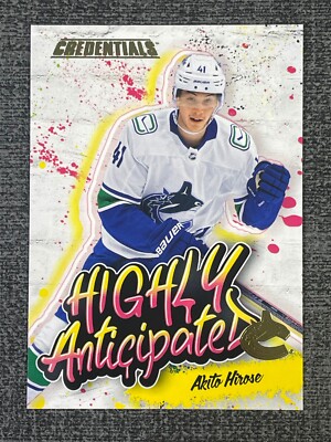 Akito Hirose 2023-24 Upper Deck Credentials Highly Anticipated Rookie #HA-8 RC