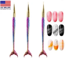 3-Pack Nail Art Tool Set – Nail Art Pen, Dotting UV Gel Tool & Liner Brush Kit