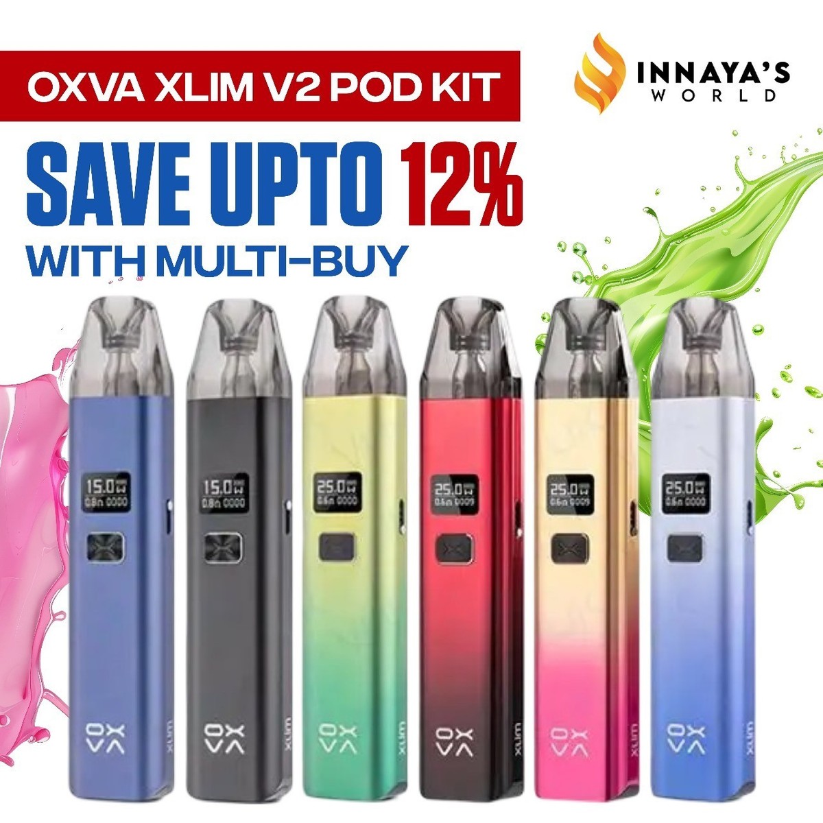 oxva xlim v2 pod OXVA XLIM V2 Pod Kit 25W Vape Pod 900mAh Battery All Colors - Fast Dispatch