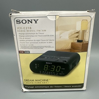 Sony Dream Machine ICF-C218 Automatic Digital Alarm Clock with AM/FM Radio Black