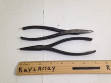 Vintage Pair of Duckbill Pliers, one is Proto 227 other unbranded duck flat nose