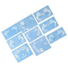 9pcs Face Painting Stencils Kit Washable Paint Template Stencils Template
