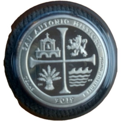 2019-S CLAD SAN ANTONIO MISSIONS ATB QUARTER FROM PROOF SET ACTUAL COIN  
