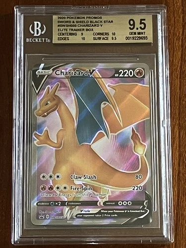 Pokémon TCG 2020 Champions Path ETB Promo Charizard V SWSH050 | BGS 9.5