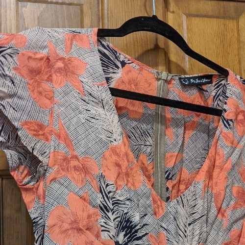 For Love And Lemons Orange and Black Floral Top - Picture 5 of 11