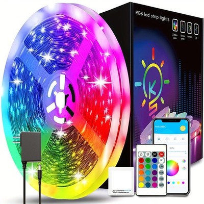 LED Strip Lights, Smart Light with App Remote Control, RGB LED Lights for room