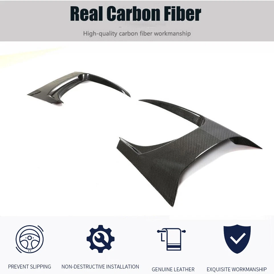 Parachoques delantero de carbono real para Jaguar F-Type 2017-2019 aletas insertar cubierta de ventilación Foto 2 de 4