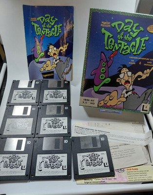 Day of the Tentacle Big Box PC Deutsch Komplett CIB 7 Disketten LucasArts