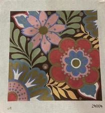 Amanda Lawford -Fall Floral Design 24004 - Needlepoint Hand-painted Canvas