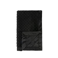 Baby Soft Minky Dot Blanket with Satin Backing Valentine's Day Baby Gift Black