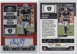 2023 Contenders Optic Ticket RPS Red Prizm /125 Michael Mayer Rookie Auto RC