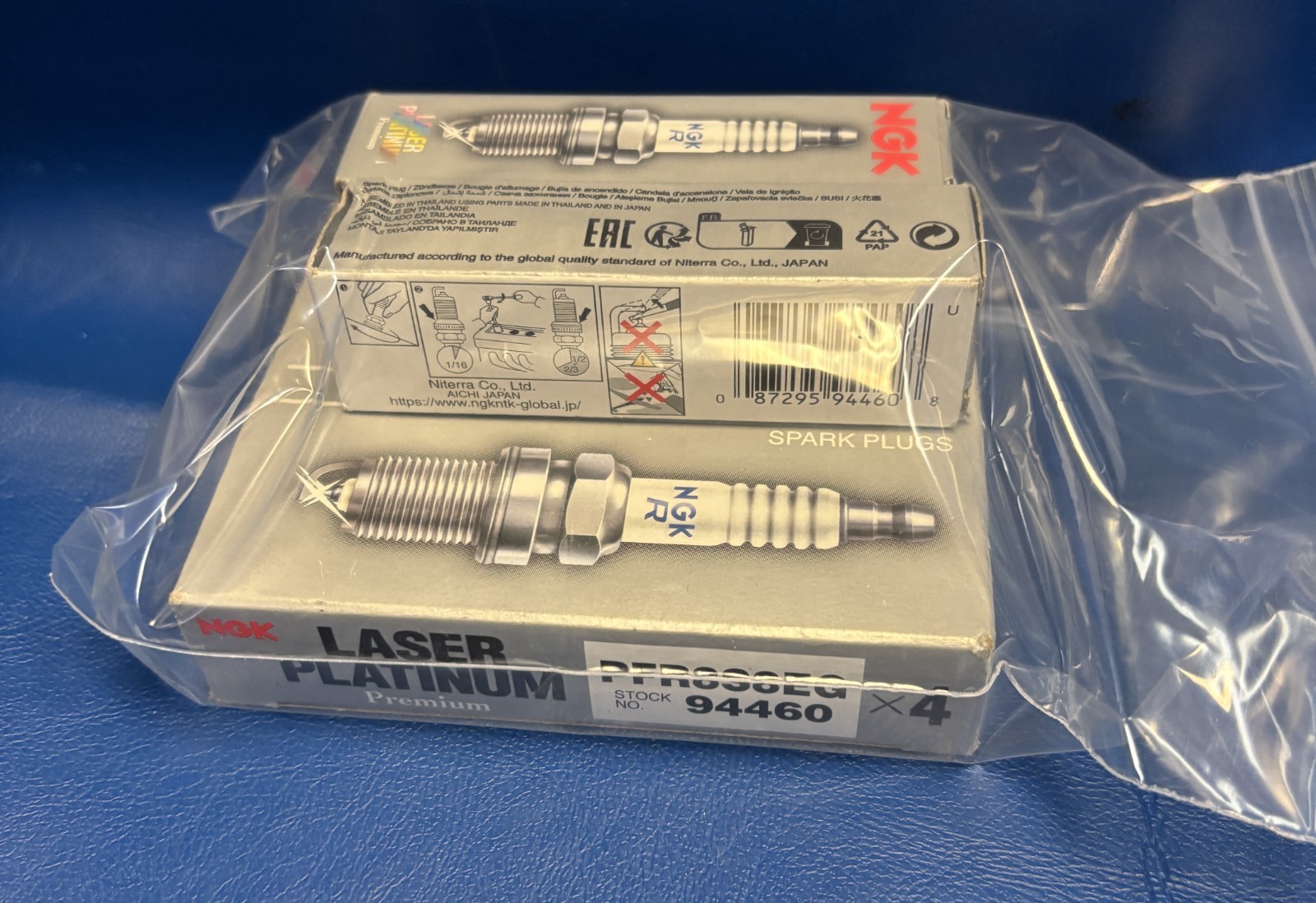 Genuine NGK Laser Platinum 94460 Spark Plugs Set of 6 for Audi VW Porsche