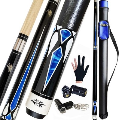 Pool Cue Stick with Hard Case Hardwood Canadian Maple Professional Billiard Pool