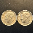 Lot of 2 Roosevelt silver dimes.1952 1952s