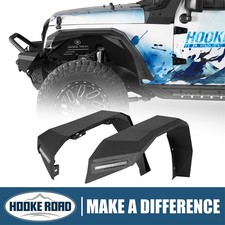 Hooke Road Front Fender Flare Armor Guard Wled Light Fit 07-18 Jeep Wrangler Jk Hooke Road Front Fender Flare Armor Guard Wled Light Fit 07-18 Jeep Wrangler Jk