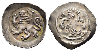 FITZ NUREMBERG IMPERIAL COIN HEINRICH VI INTERREGNUM PENNY LION PENNY ±±QQQ246