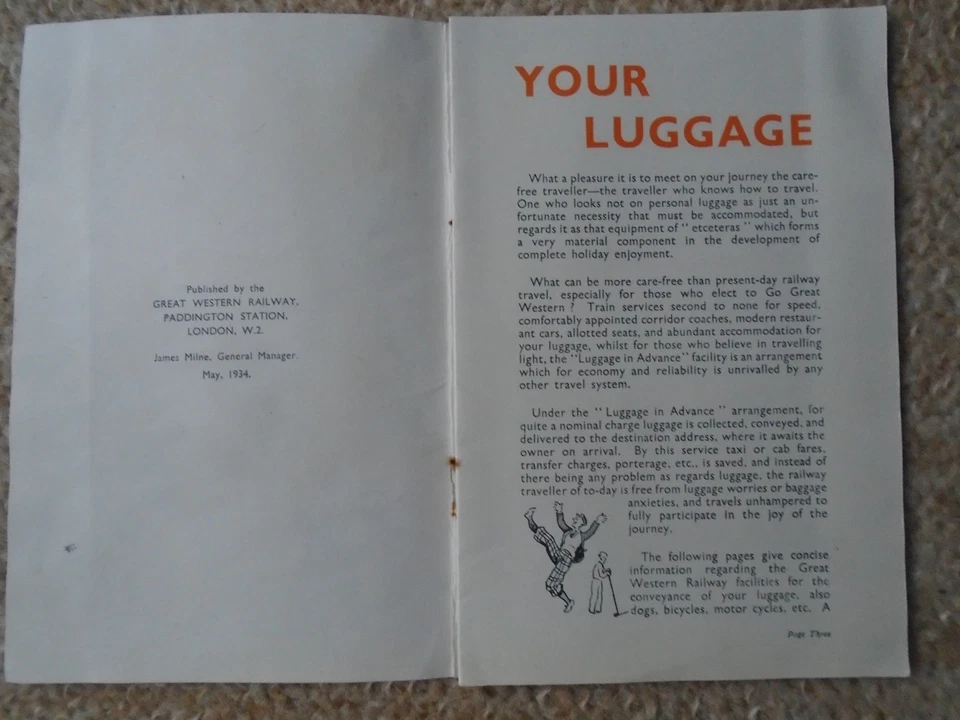 GWR publicity booklet All About Luggage 1934 - Image 2 of 4