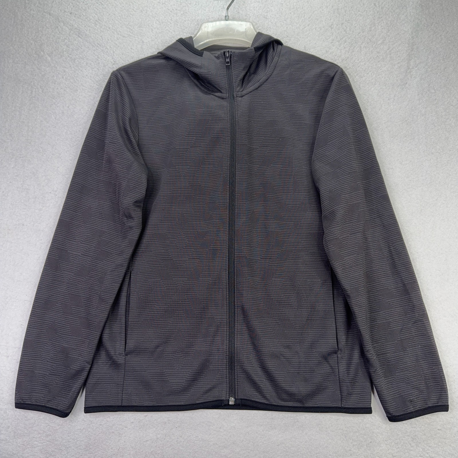 Uniqlo Men's Full Zip Hoodie Sweatshirt Large Gray Pockets Comfort Casual Urban