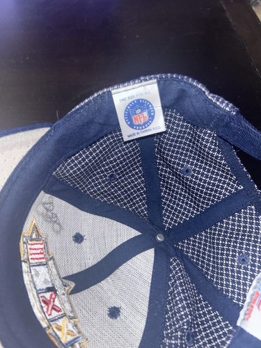 Super Bowl XXXIII 33 VTG 90s NFL Hat Broncos Falcons NFL Snapback Logo Athletic - Picture 8 of 8