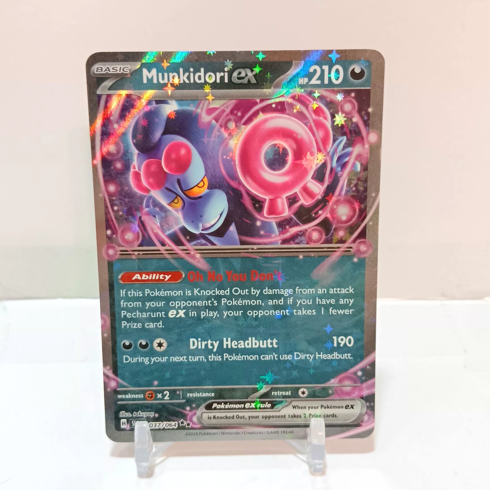 Pokémon Munkidori Ex 37/64 NM Shrouded Fable