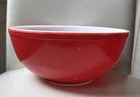 Vintage Pyrex Primary Color Red 404 Four Quart Mixing Bowl