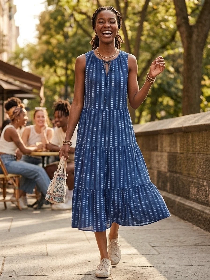 midi dresses old navy Fit & Flare Smocked-Bodice Dress lined front bodice seamed waist body Puff-Sleeve Floral Maxi Shift Dress