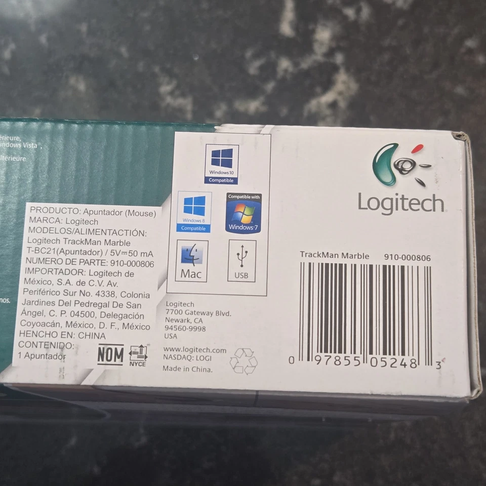 Brand New Logitech Trackman Marble Trackball Mouse 910-000806 - Image 4 of 4