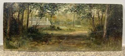 Old Oil On Panel: ''The Bocage Nantes'' Marais Poitevin Guérande