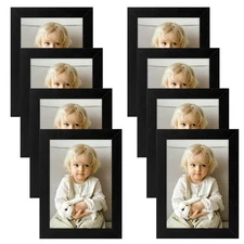 5x7 Picture Frames Set of 8, Black Gallery Wall Frame Collage, Thin Tabletop ...