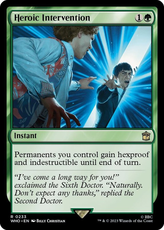 1x Heroic Intervention - Universes Beyond: Doctor Who - NM  -  MTG