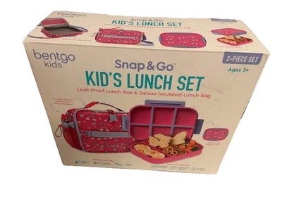 Bentgo 2-Piece Kids Snap & Go Lunch Set: Leak-Proof Lunch Box & Deluxe Insulated