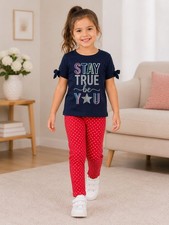 Carter's Kid Girls' 2-Piece Stay True Top Twill Pants Set Size 4-5
