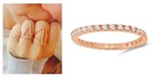 2mm CZ Rose Gold Plated Eternity Stackable Stacking Bridal Ring Band 925 Size 9 — photo 4