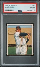 1950 BOWMAN #64 ALVIN DARK PSA 4