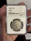 1858 O Seated Liberty Half Dollar Silver 50C NGC XF 40