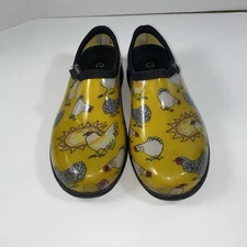 Yellow Sloggers Clogs Women's 7 Chicken Waterproof Garden Rain Slip On Shoes