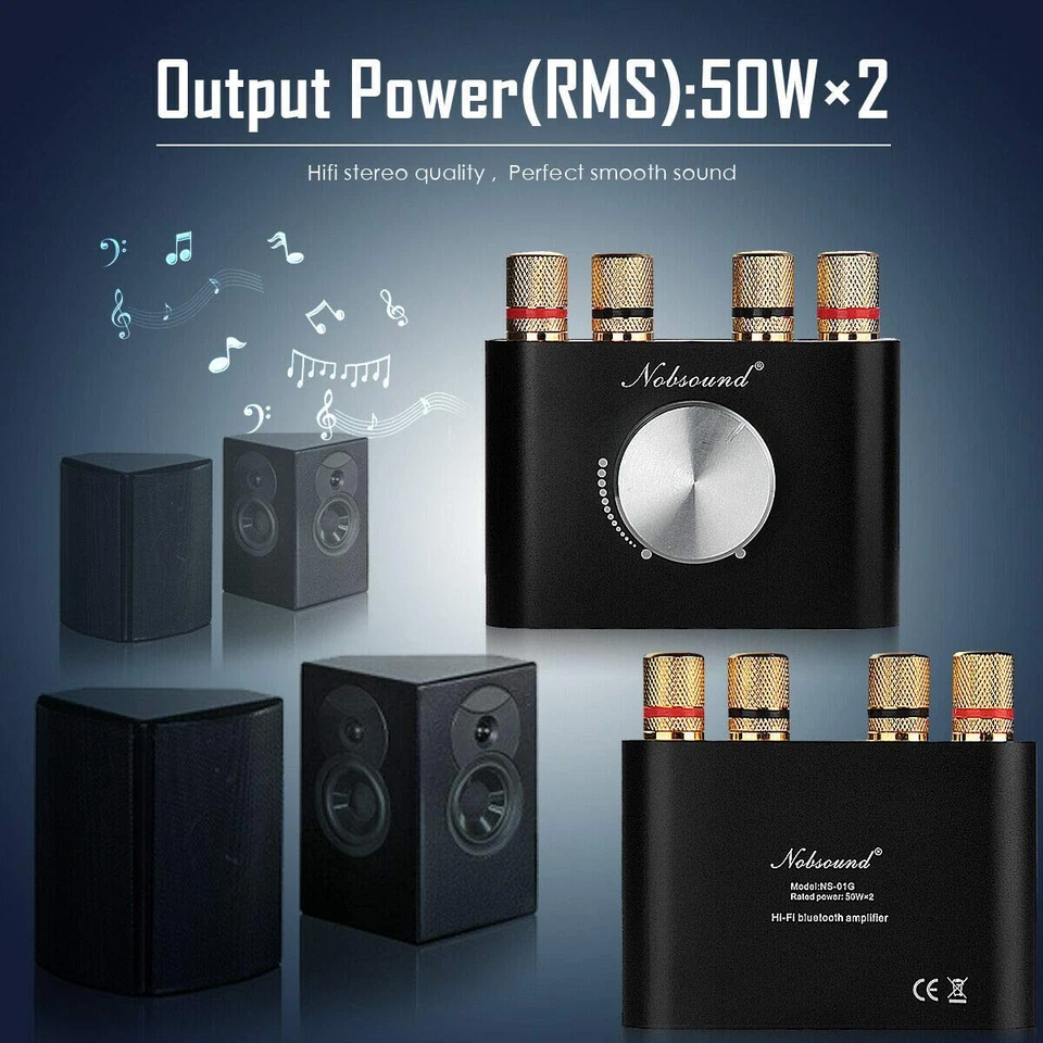 Mini Bluetooth Power Amplifier Stereo Hi-Fi Digital Amp 2.0 Channel - Image 4 of 4