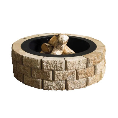 Hudson Stone 40 In. round Fire Pit Kit