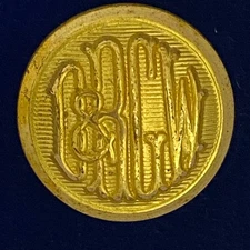 D&RGW Denver & Rio Grande Western Railroad Uniform Button Convex 15mm VGC