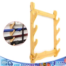  Wall Mount Wooden  Rack Natural Wood Finish  Storage Shelf Holder