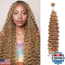 Syrenlore Honey Blonde Braiding Hair Curly Human Hair for Boho Knotless Braid