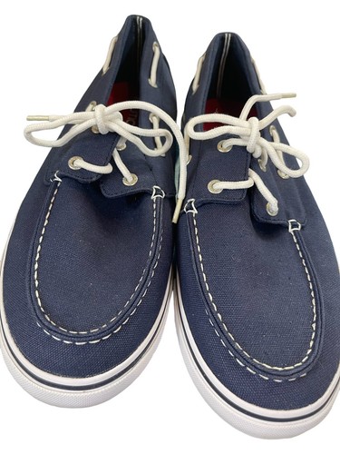 NAUTICA, BLUE CANVAS DECK SHOES, SIZE 12, NEW WITH BOX