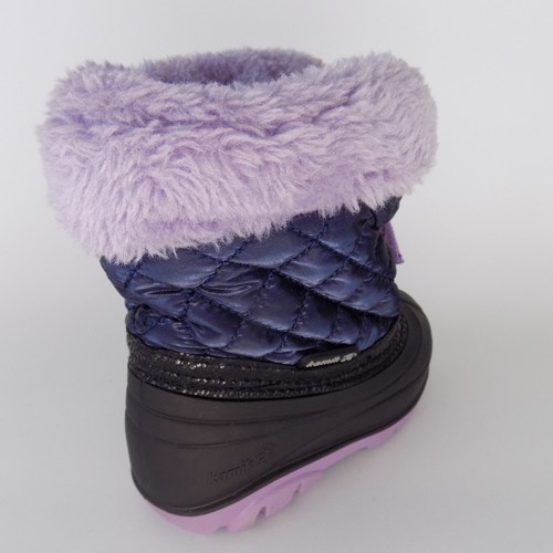 KAMIK KIDS BABY GIRLS FLUFFBALL BOOT NAVY WATERPROOF Size 6.0 K, Winter Boots - Picture 6 of 11