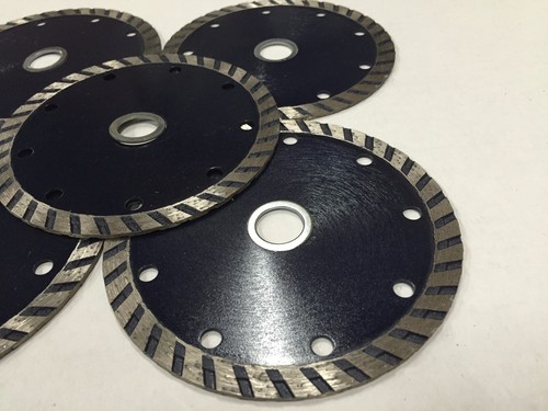 5-pack! 7 inch Turbo Rim Diamond Blade For Cutting Tiles, Stones, Masonry - Picture 2 of 3