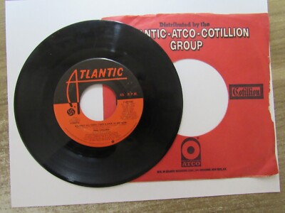 Old 45 RPM Record - Atlantic 7-89700 - Phil Collins - Against All Odds / Search
