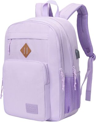 classic carry-on travel backpack for men and women, Anti 17.3Inches, Purple 