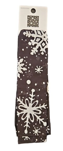 NWT, Bandana - Black and White Snowflakes - Picture 2 of 4