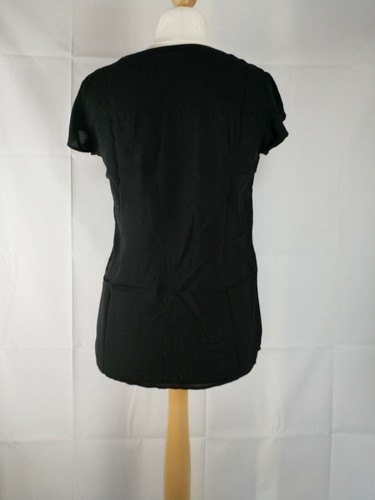 Yessica Ladies Black V Neck Cap Sleeve Blouse Shirt Top UK 22 NWOT - Picture 2 of 5