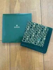 Rolex Auth. Official Handkerchief Logo Green Scarf 44 x 45cm Men w/Box Japan